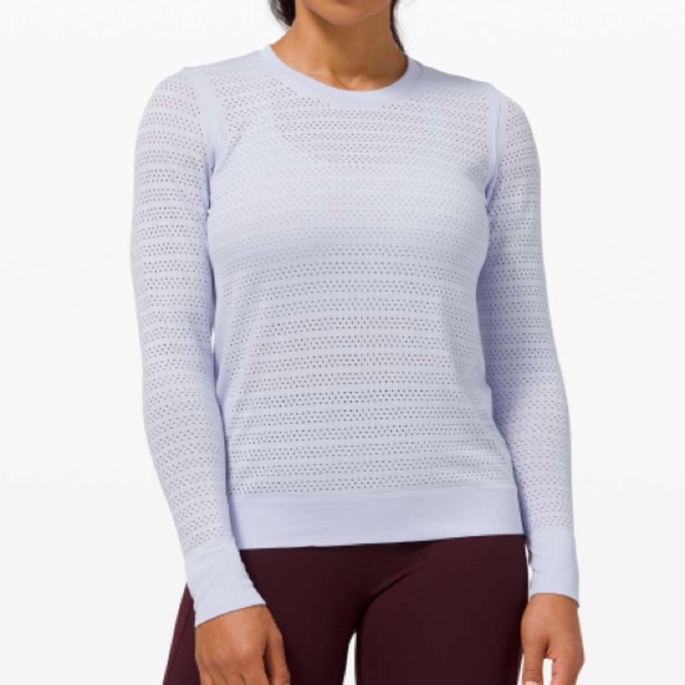 Lululemon Swiftly Breathe Long Sleeve in Serene Blue